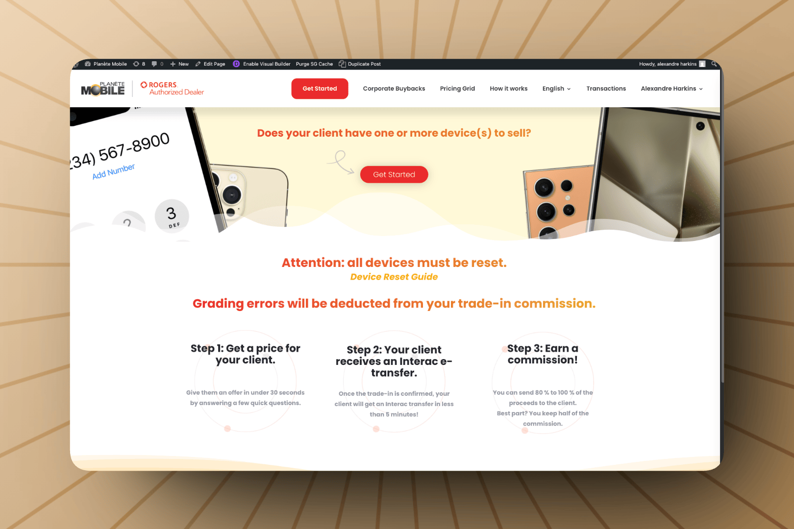 Preview of Planete Mobile Portal