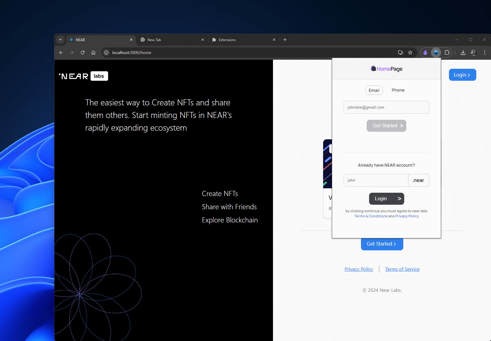 Featured view of NFT APP & Extension