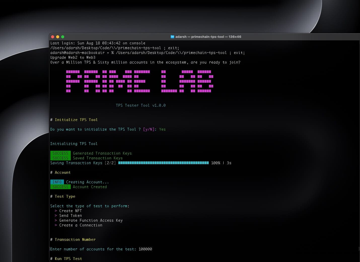 Preview of TPS Testing CLI Tool